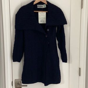 Ireland 100% Merino Wool Navy Long Sweater
